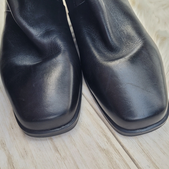 Vintage Markon Suela Black Leather Floral Embossed Tall Boots Women's 8.5 Wide - Picture 7 of 10